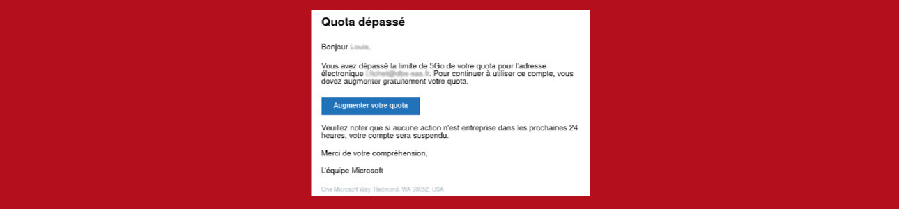 Tentative de phishing en cours microsoft