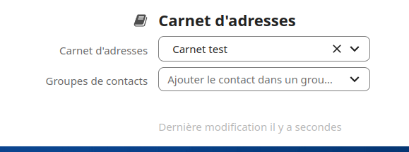carnet d'adresses contact