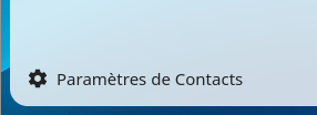 Paramètres de contacts